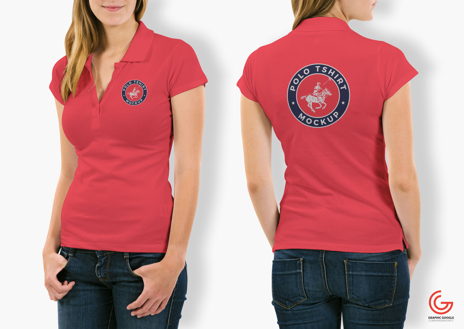 Which one Horn Peninsula Two Mockup of a Woman Wearing a T-shirt Back and Front Views (FREE) -  Resource Boy