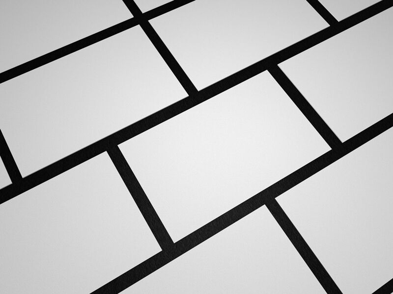 Mockup of Business Cards in Grid at the 3\4 Angle View FREE PSD
