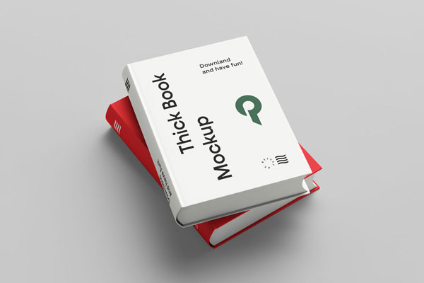 Mockup of Two Books Placed on Each Other FREE PSD