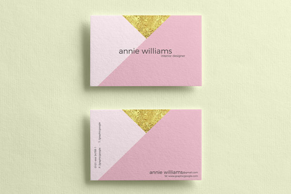 Mockup of Two Horizontal Textured Business Cards in Top View FREE PSD