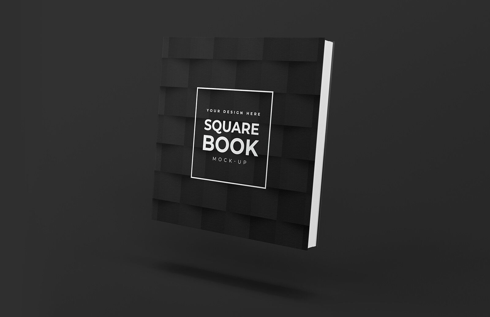 Mockup Showcasing Floating Hardcover Square Book FREE PSD