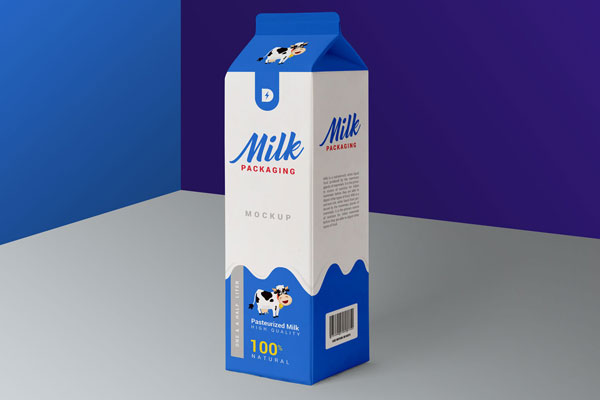 Mockup Showcasing a Full Milk Glass Bottle (FREE) - Resource Boy