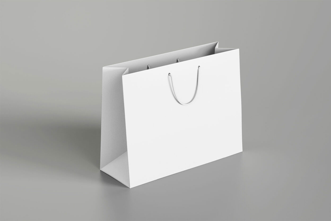 Mockup Showing a 3/4 View of a Turn Top Shopping Bag FREE PSD