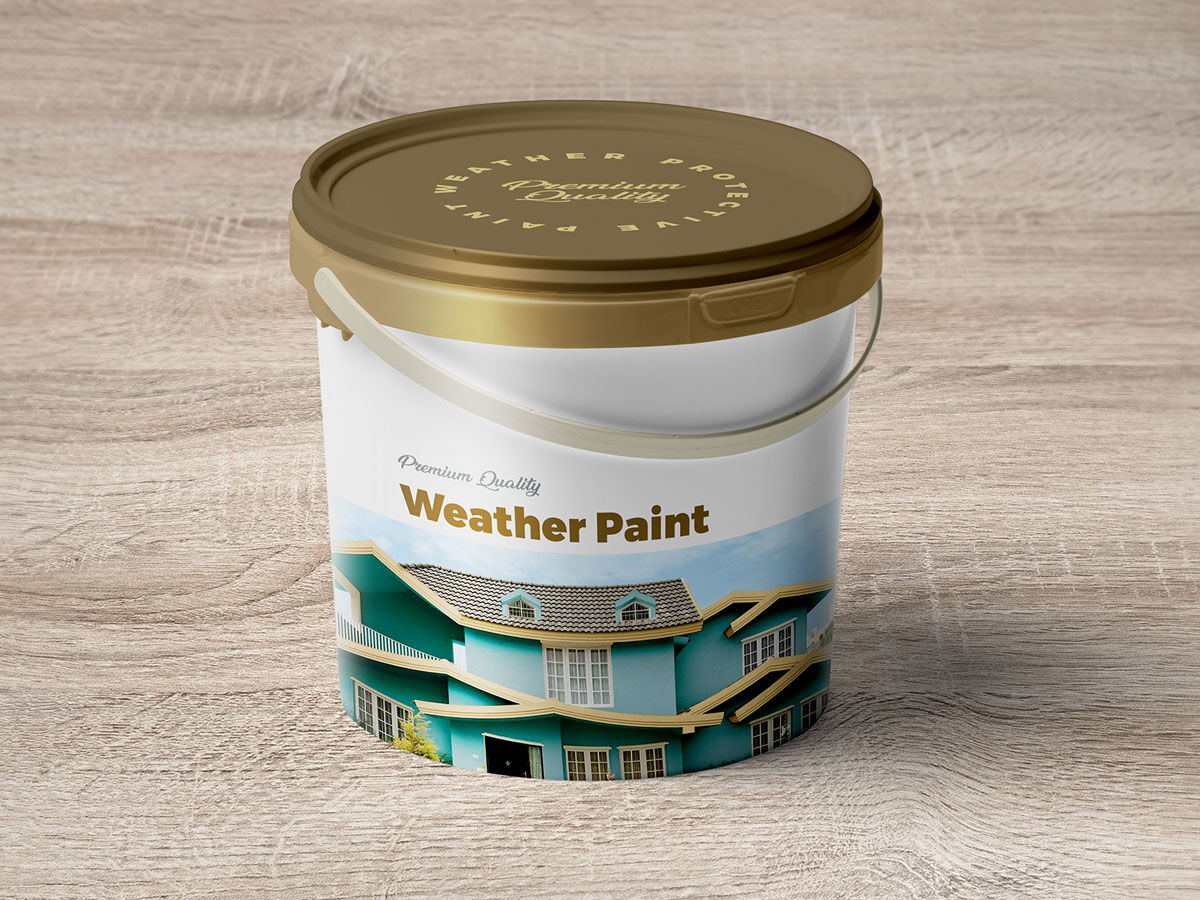 Mockup Showing a Plastic Paint Bucket FREE PSD