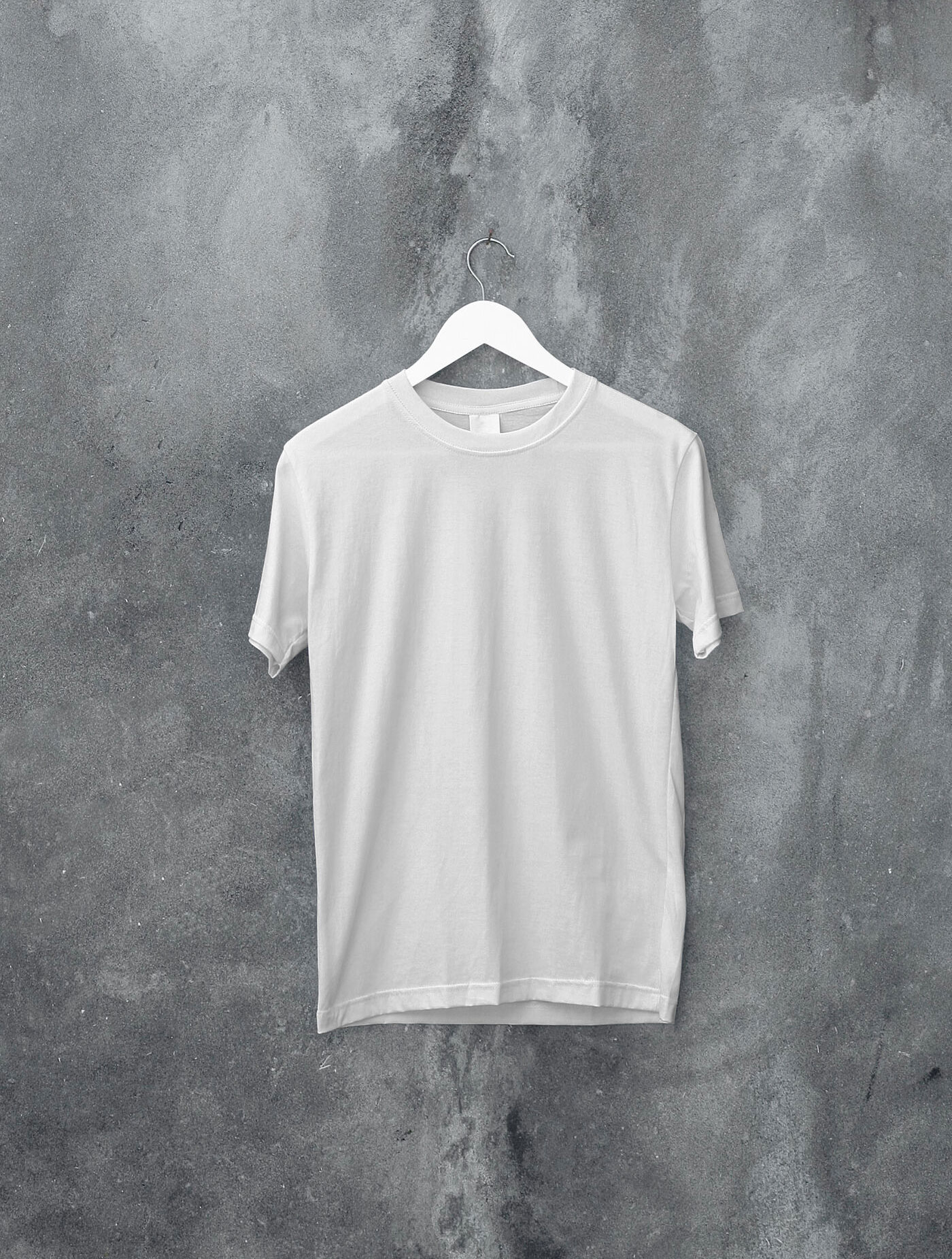 Mockup White Hanging T-shirt in an Editable Hanger FREE PSD