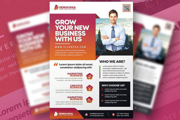 Modern Business Flyer Template FREE PSD