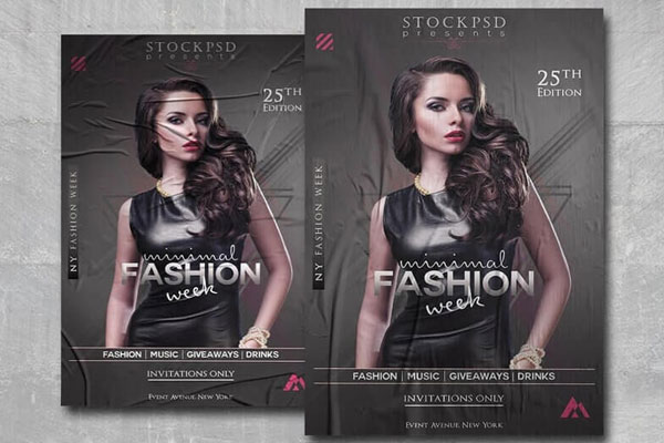 Modern Fashion Week Flyer Template (FREE) - Resource Boy