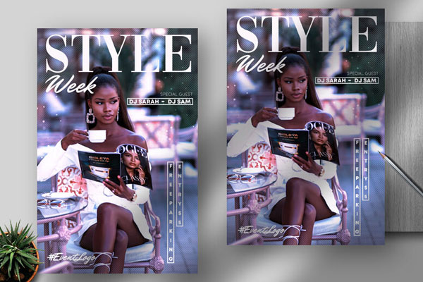 Modern Fashion Week Flyer Template FREE PSD