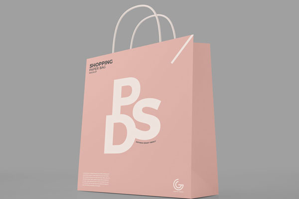 Modern Paper Shopping Bag Mockup FREE PSD