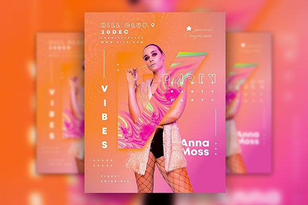 Modern Party Facebook Cover and Flyer Templates FREE PSD