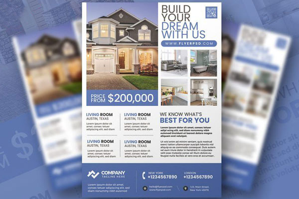 Modern Real Estate Flyer Template FREE PSD