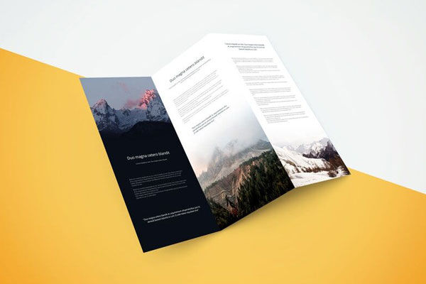 Open Z-Fold Brochure Mockup FREE PSD