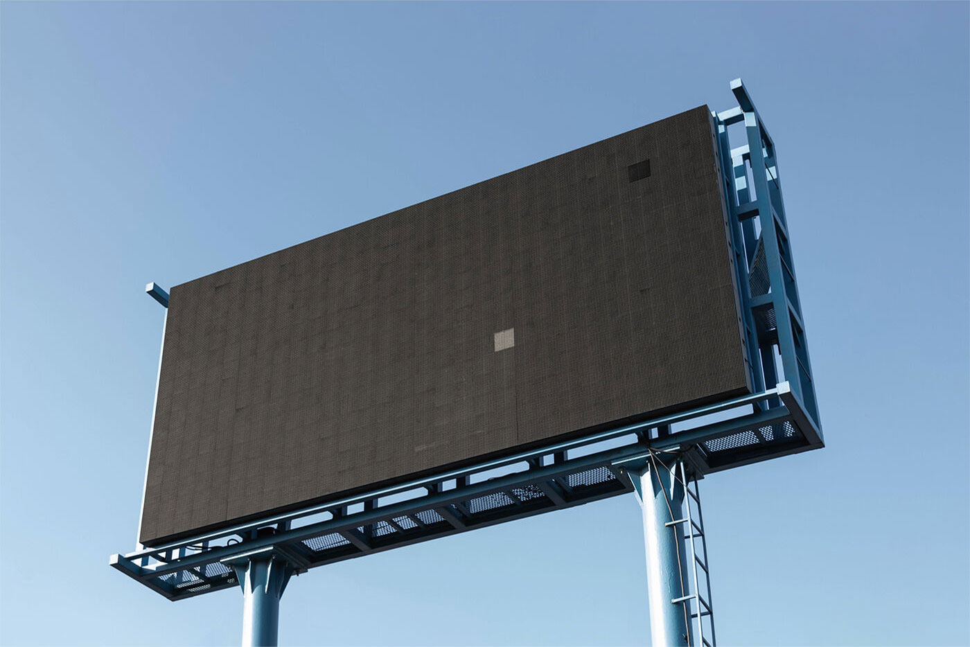 Outdoor Framed Billboard Mockup with a Blue Sky Background FREE PSD
