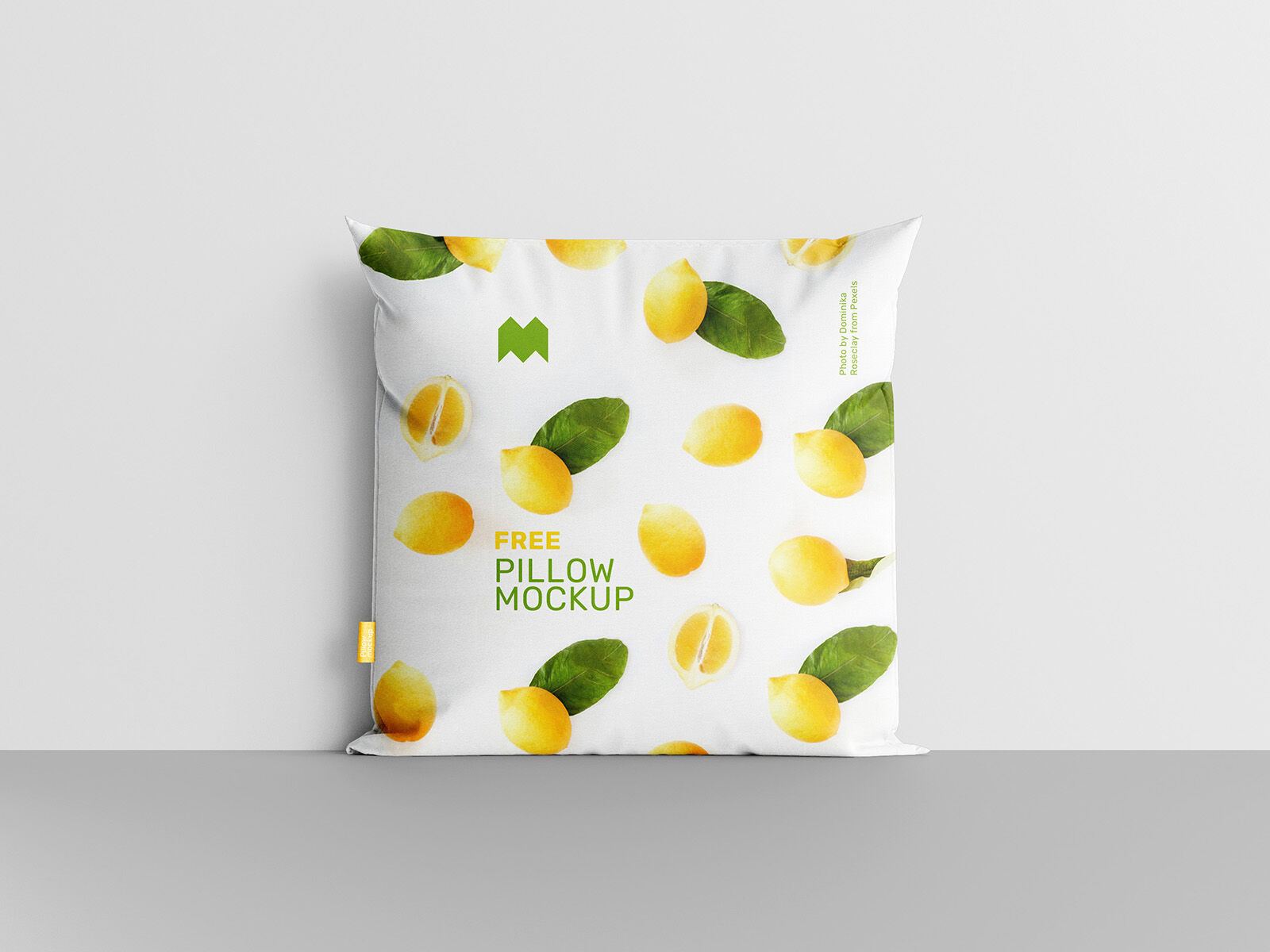Pack of 4 Mockups of Square Pillow at Different Angeles FREE PSD