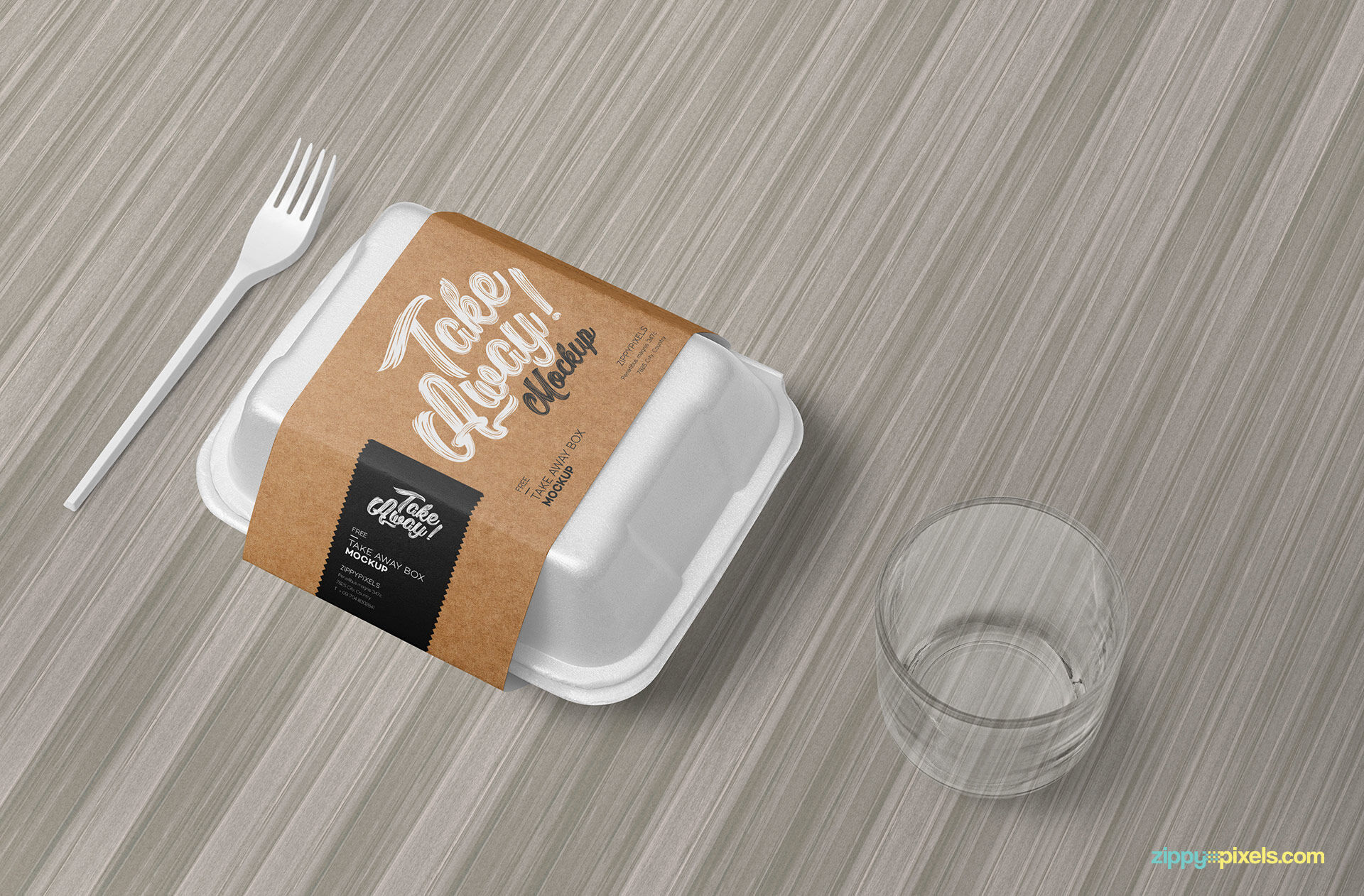 Packaging Sleeve Of A Disposable Food Box Mockup FREE PSD