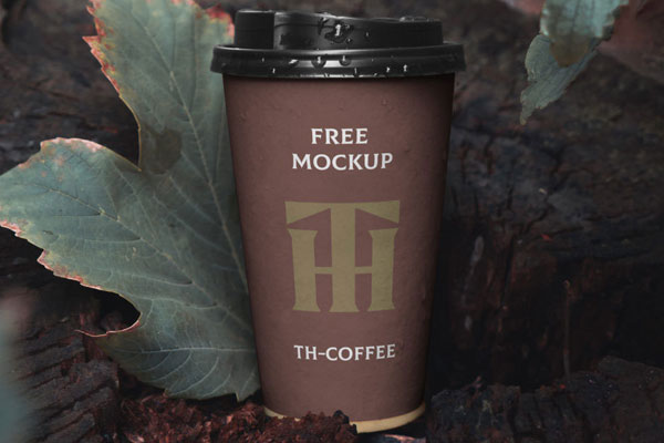 Paper Cup Psd Mockup In Nature FREE PSD