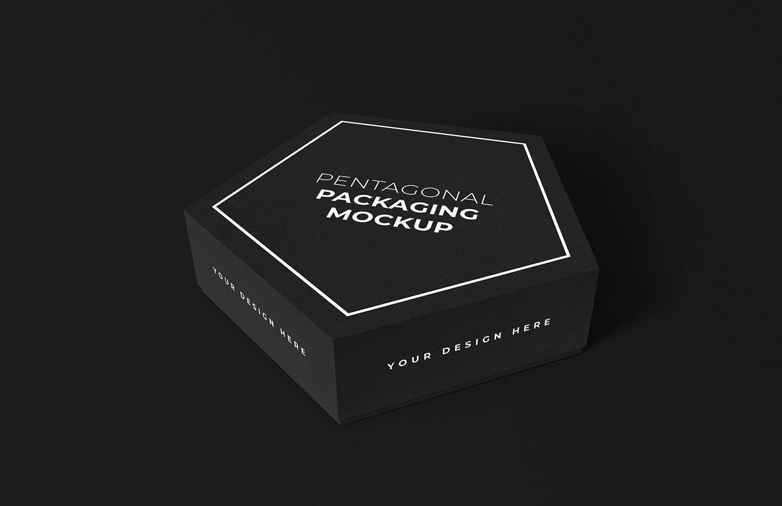 Pentagonal Box Mockup with a Sliding Lid Design FREE PSD