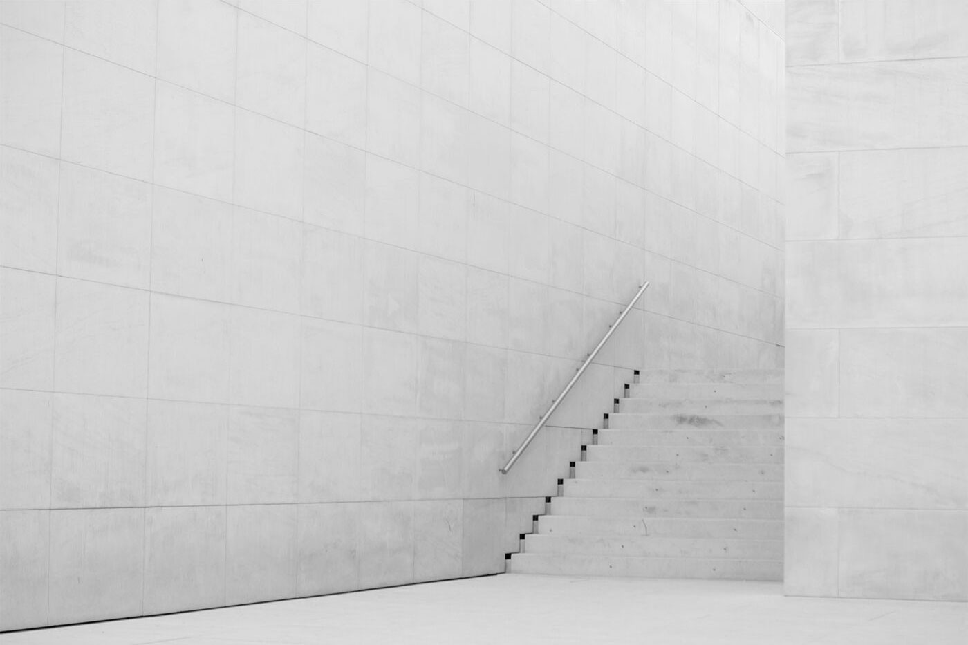 Perspective View of a Big Wall with Stairs Mockup FREE PSD