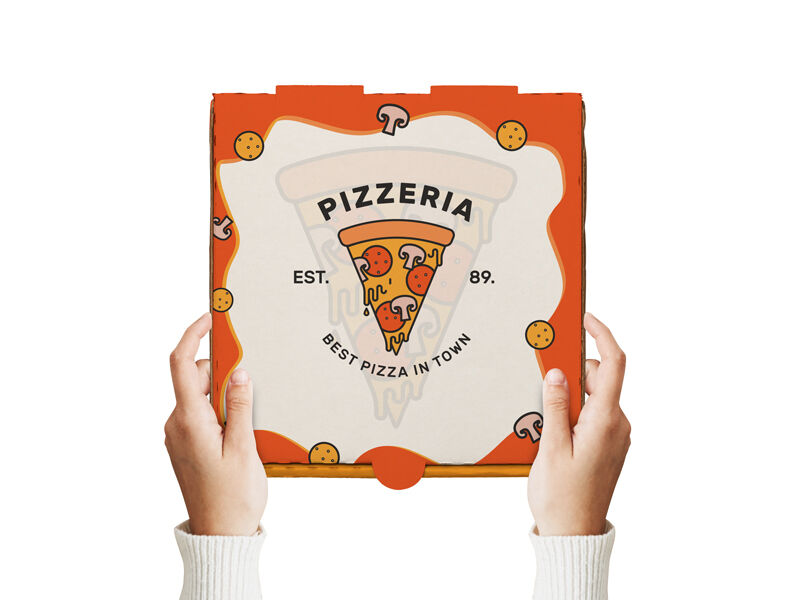 Free Top View Pizza Box Mockup PSD - Good Mockups