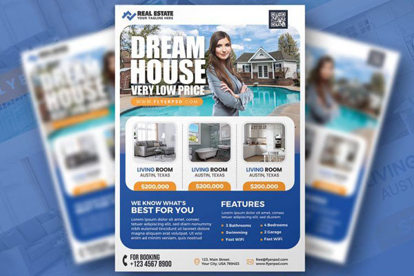 Professional Real Estate Business Flyer Template FREE PSD