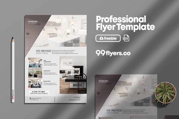 Professional Real Estate Marketing Flyer Template FREE PSD
