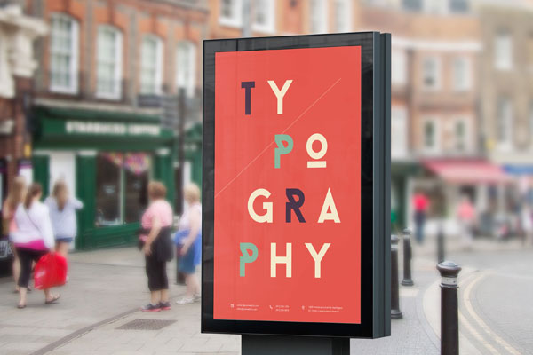 Realistic Street Billboard Mockup FREE PSD