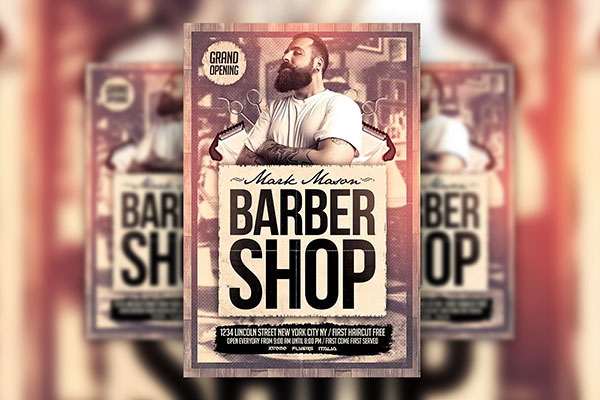 Barber's Shop Flyer Template - FlyerHeroes