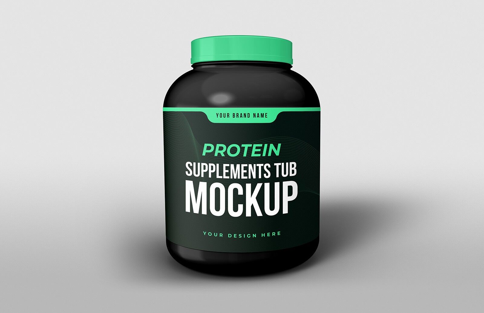 Short Rounded Protein Supplements Tub Mockup FREE PSD