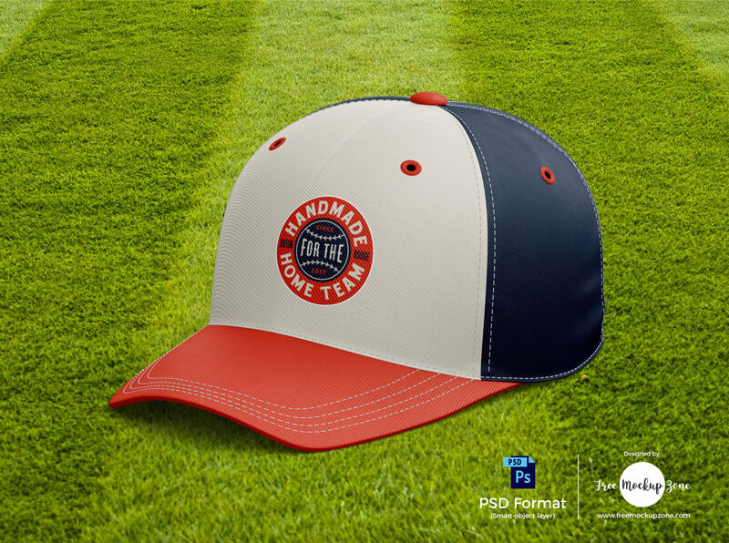 Sideview Baseball Cap on the Floor Mockup FREE PSD