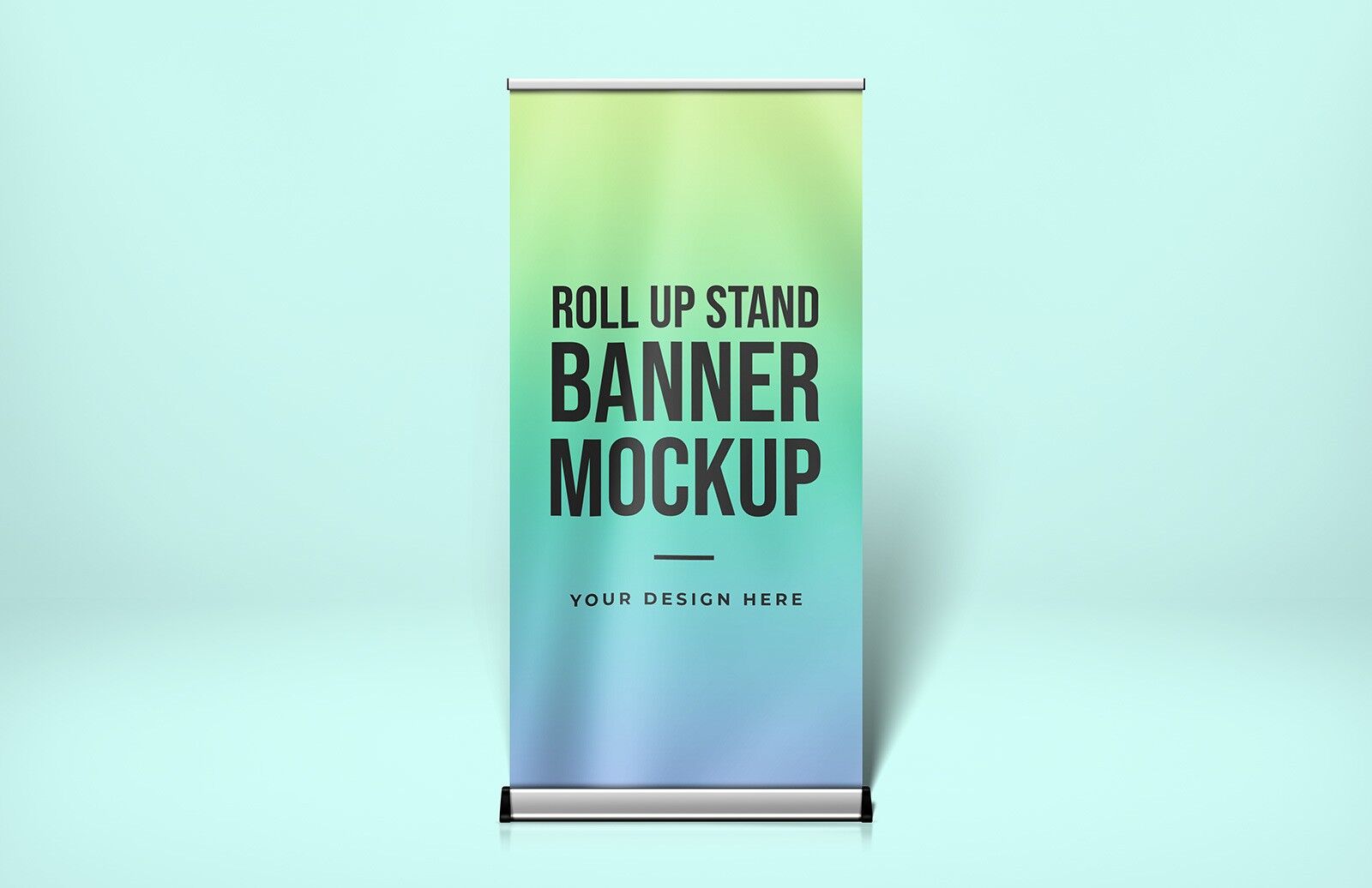 Single Roll up Stand Banner Mockup FREE PSD