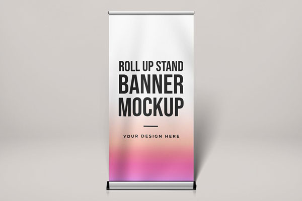 Single Roll up Stand Banner Mockup FREE PSD