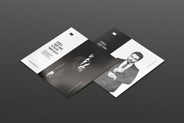 Six Mockups of Square Flyers in Different Angles FREE PSD