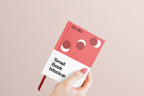 Small Size Hardback Book Cover Mockup FREE PSD