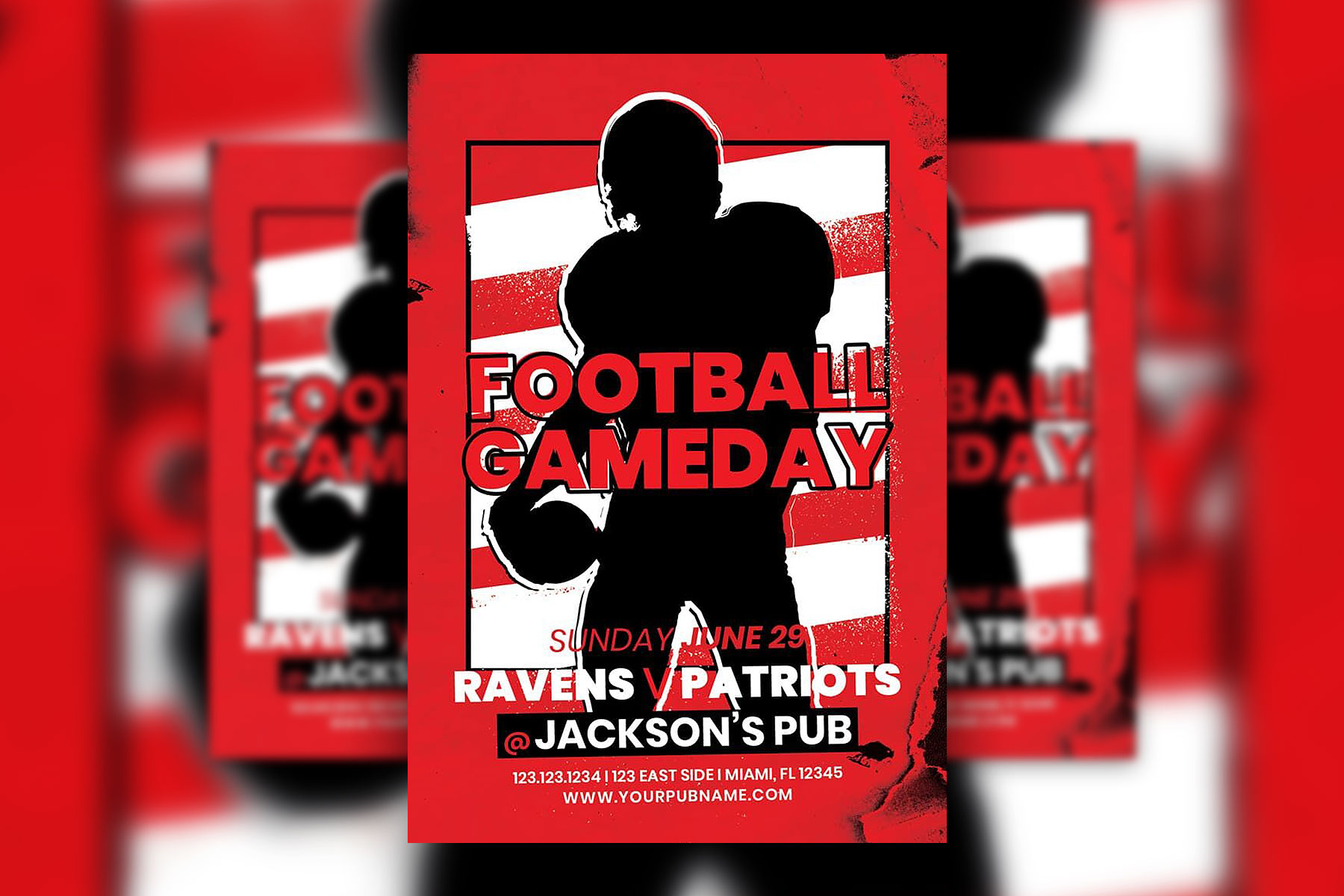 Free Red Football Flyer Template In Google Docs