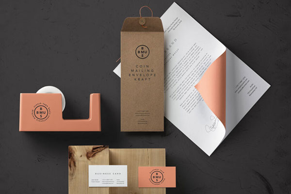 Top View Envelope and Scroll Invitation Card Scene Mockup (FREE