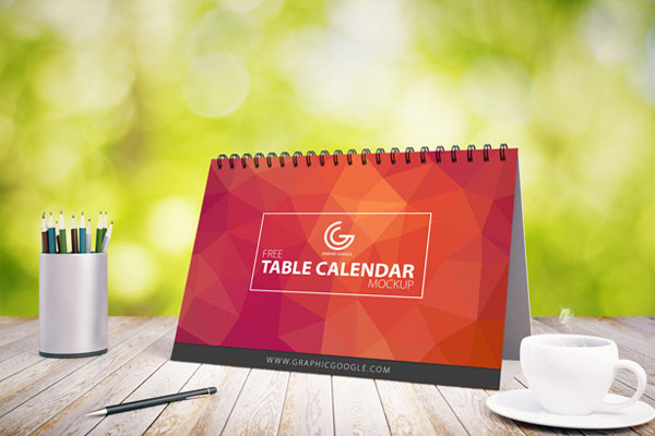 Table Tent Calendar Mockup FREE PSD