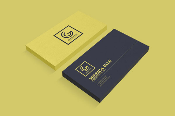 Textured Business Cards Stack with Front and Back Views FREE PSD