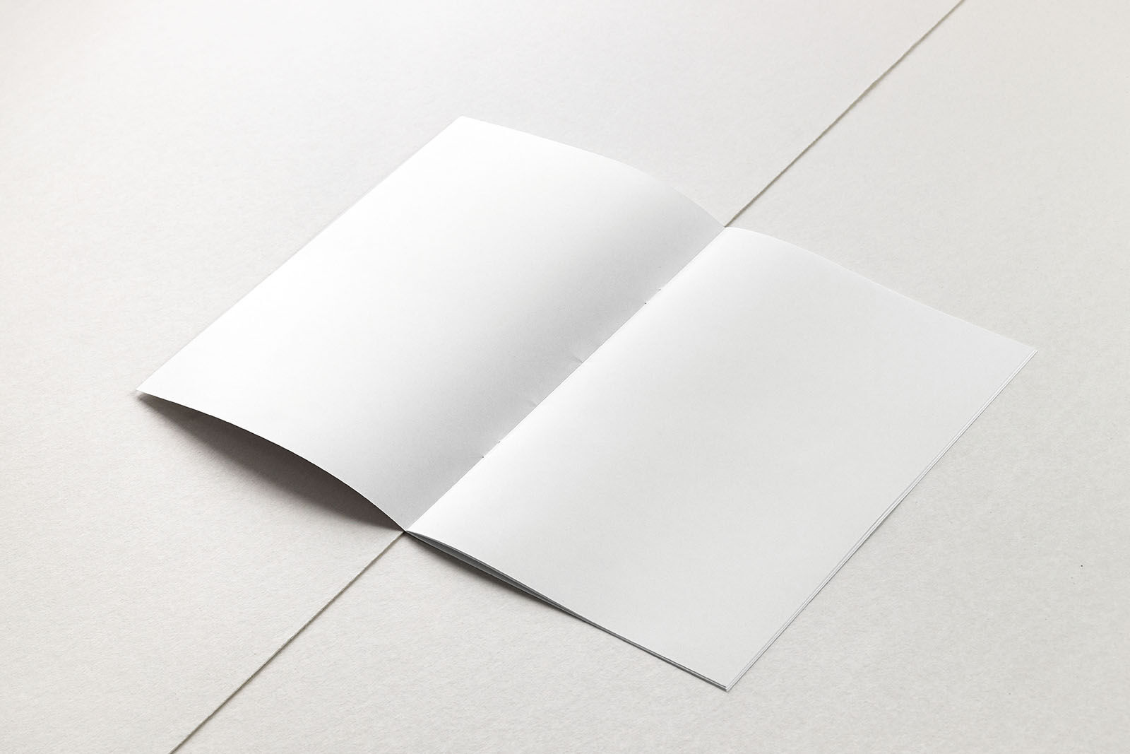 Top Side View of Minimalistic and Clean A4 Brochure Mockup FREE PSD