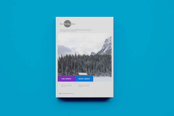 Top View Book Cover Mockup FREE PSD