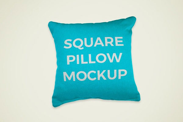 Top-View Square Pillow Mockup FREE PSD