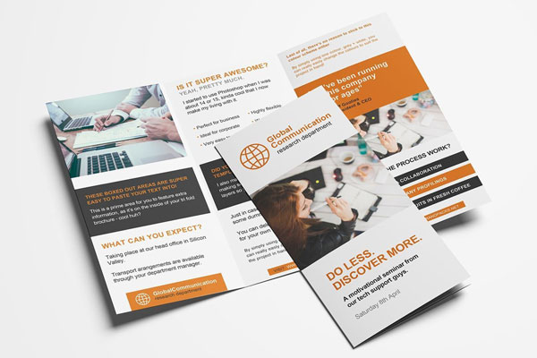 Tri-fold Brochure Template Featuring Back and Front View (FREE ...