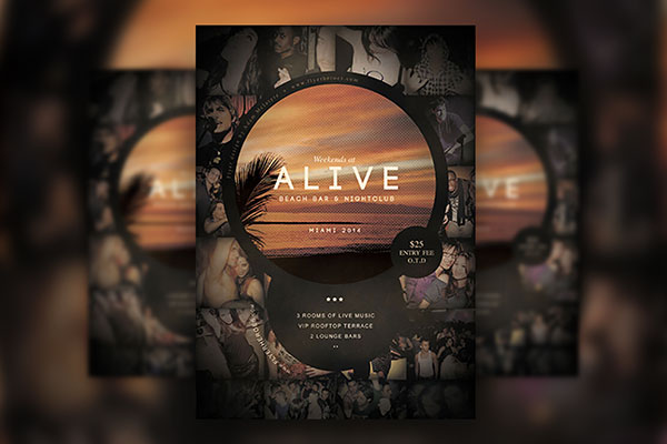 Tropical Club Flyer Template FREE PSD