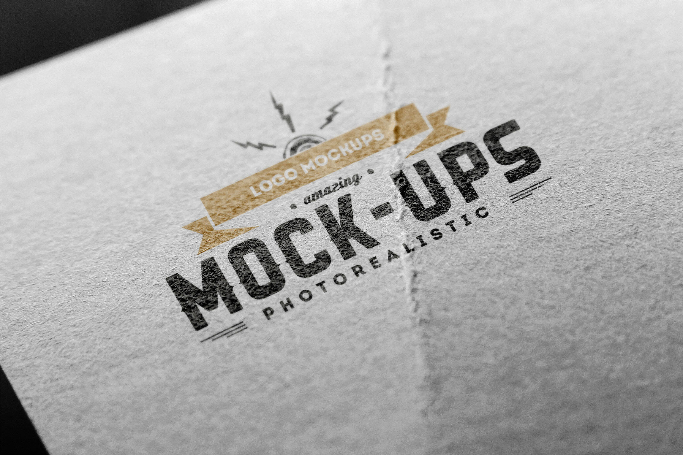 Two Logo Mockups Featuring a Letterpress Print Logo, Paper Edition FREE PSD