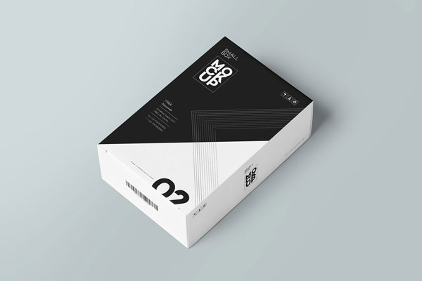 Two Mockups of a Single and Three Perspective Card Boxes FREE PSD