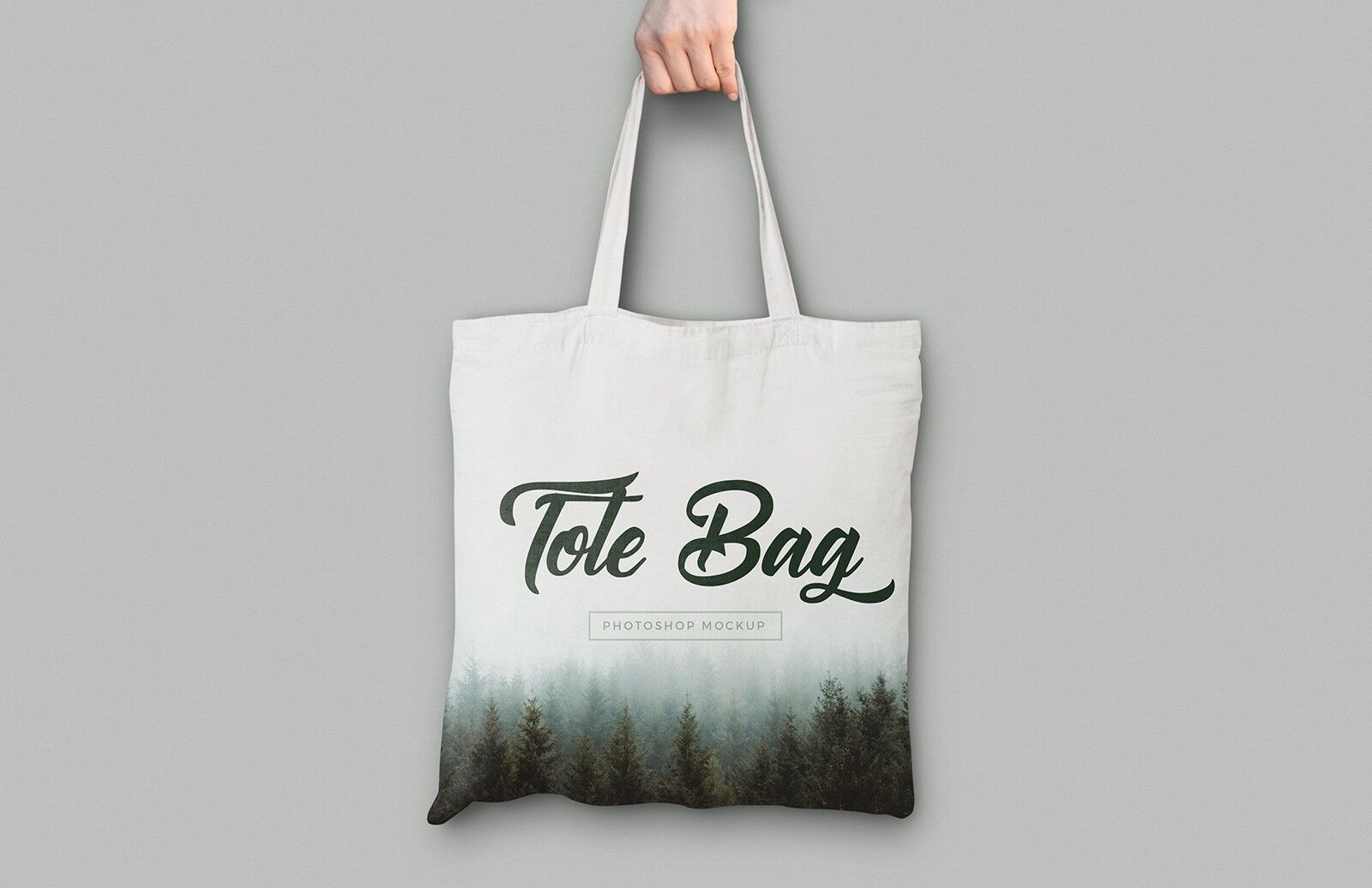 Two Mockups Showing Front View of Canvas Tote Bags FREE PSD