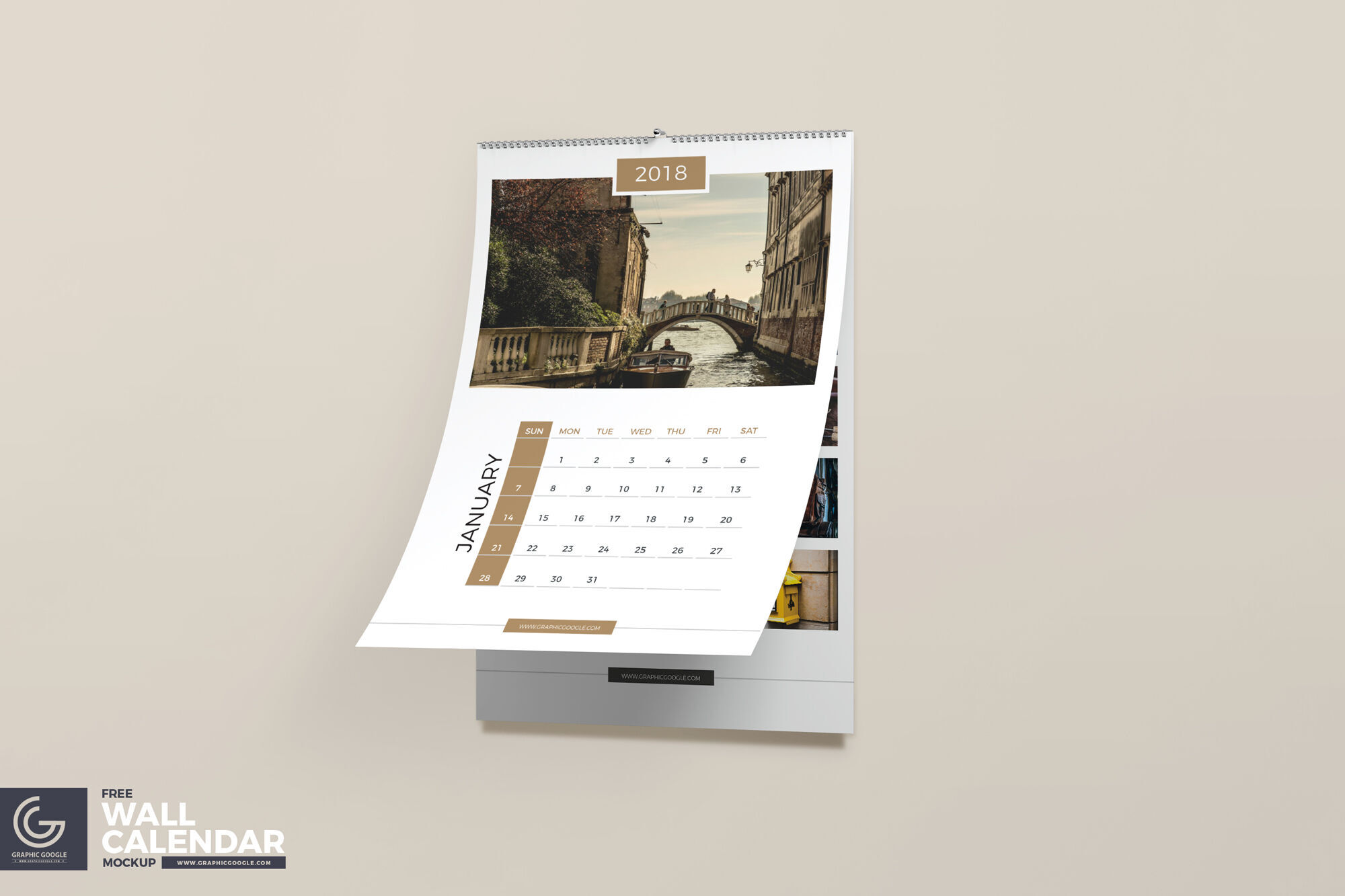 Vertical Wall Calendar Mockup Free Download Resource Boy