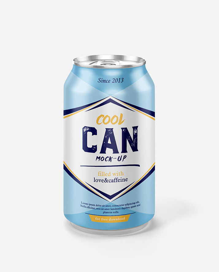 2 Metal Can Mockups in Front View FREE PSD