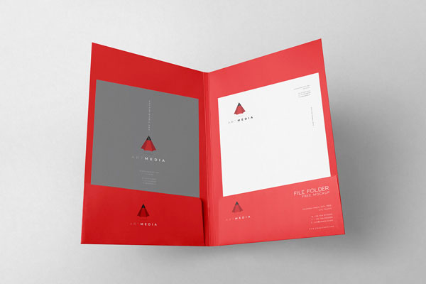 2 Open and Standing File Folder Mockups FREE PSD