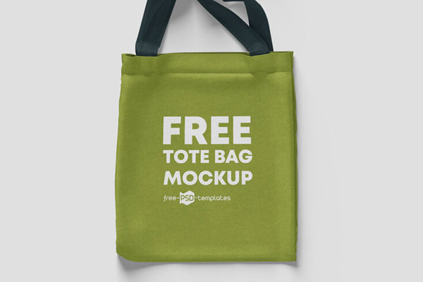 2 Tote Bag Mockups From Top and Front View FREE PSD