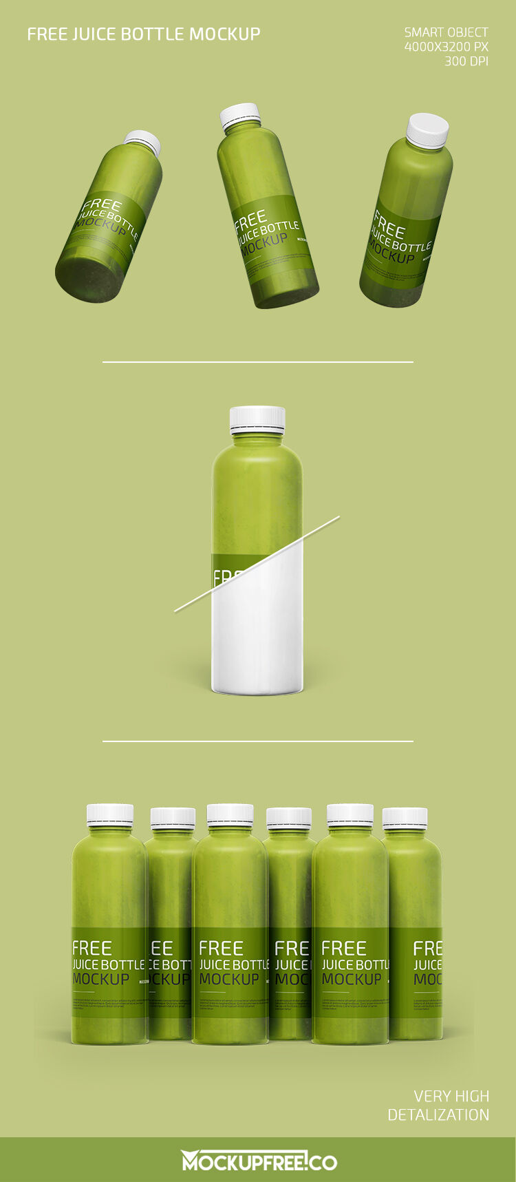 Free apple juice bottle mockup - Smarty Mockups